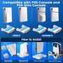 Fenolical Soporte Delgado para PS5/PS5, estación de Carga extraíble con Ventilador de 3 Niveles y luz, controlable