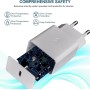 15W USB C Cargador Enchufe, Cargador Rápido Tipo C Adaptador de Cargador Universal Movil para iPhone, Samsung Galaxy S23 S22 S21