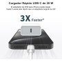 Cargador USB C, Enchufe Rapida Replacement for iPhone 16/16 Pro/16 Pro Max/16 Plus/15/14/13/12/11/8/XS/XR/SE, Pad, Lynban 20W
