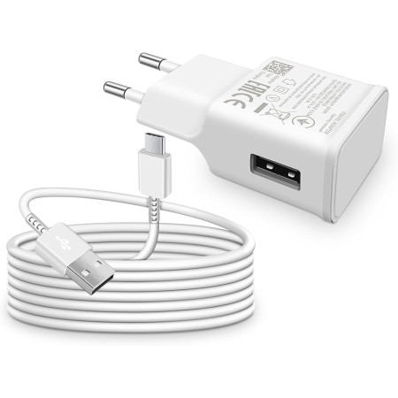 15W Cargador Carga Rápido con Cable USB C de 1,5m para Samsung Galaxy A16 A15 A14 A13 A05s A33 A34 A35 A36 A56 A55 A54 A53 A51