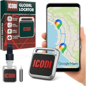 ICODI Localizador Global para Coche sin Tarjeta SIM sin Límite de Distancia sin Suscripción Google MAPS Integrado Android e iOS