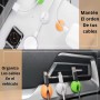 ZANDIA® 6 Pack Clips de Cables Magnéticos + 10 Bridas Reutilizables | Sujeta Cables Adhesivo | Ordena Todo Tipo De Cable |