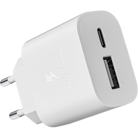 Cargador USB C, 25W Múltiple Enchufe PD+QC Rápido, Cabeza Cargador Movil Adaptador Tipo C para Apple iPhone 16 15 14 13 12 11