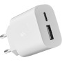 Cargador USB C, 25W Múltiple Enchufe PD+QC Rápido, Cabeza Cargador Movil Adaptador Tipo C para Apple iPhone 16 15 14 13 12 11