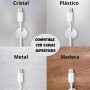 ZANDIA® 6 Pack Clips de Cables Magnéticos + 10 Bridas Reutilizables | Sujeta Cables Adhesivo | Ordena Todo Tipo De Cable |