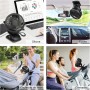 GMGXX Ventilador USB Pequeño con Pinza & 3 Velocidades, 4800mAh Bateria Recargable Ventilador Portatil, 720° Giratorio Mini