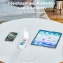 Cargador USB C, 25W Múltiple Enchufe PD+QC Rápido, Cabeza Cargador Movil Adaptador Tipo C para Apple iPhone 16 15 14 13 12 11