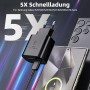 Cargador USB C, 25W Múltiple Enchufe PD+QC Rápido, Cabeza Cargador Movil Adaptador Tipo C para Apple iPhone 16 15 14 13 12 11