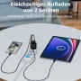 Cargador USB C, 25W Múltiple Enchufe PD+QC Rápido, Cabeza Cargador Movil Adaptador Tipo C para Apple iPhone 16 15 14 13 12 11