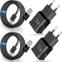 Cargador con Cable de Carga de 2 m Compatible con Samsung Galaxy A13 A14 A20 A20e A23 A32 A33 A34 A40 A52 A53 A54 5g S8 S9 S10