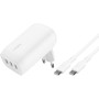 Belkin Cargador de Pared con 3 Puertos USB-C y PPS a 67 W BoostcCharge Pro, Carga rápida USB-C PD 3.1 para la Serie iPhone 16,