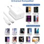 Cargador Samsung Carga Rapida 45W, Cargador USB C para Samsung Galaxy S24 Ultra S23 S22 S21 S20 Note, Carga Rapido Samsung Tipo