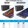 Cargador USB C 15W, Cargador Rápido Tipo C Enchufe Adaptador de Corriente de Móvil para Samsung Galaxy S21 S20 S10 S9 S8 Plus
