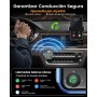 LENCENT Transmisor FM Bluetooth 5.3,Manos Libres Reproductor Música Coche, Deep Bass Sonido Hi-Fi, Adaptador Radio Bluetooth 2