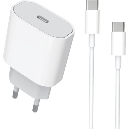 Cargador Rápido USB C 20W for iPhone 16/16 Pro/16 Pro Max/15/15 Plus, Certificado MFi Cargador y Cable Tipo C a C 3.3ft para