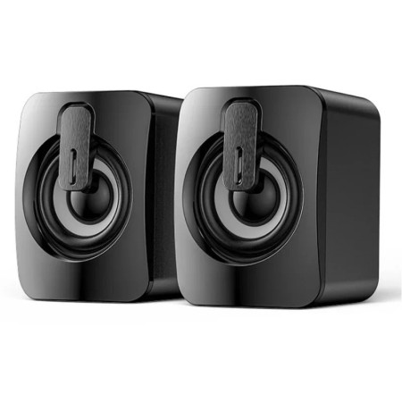 Altavoz estéreo con micrófono para ordenador, dispositivo con entrada 