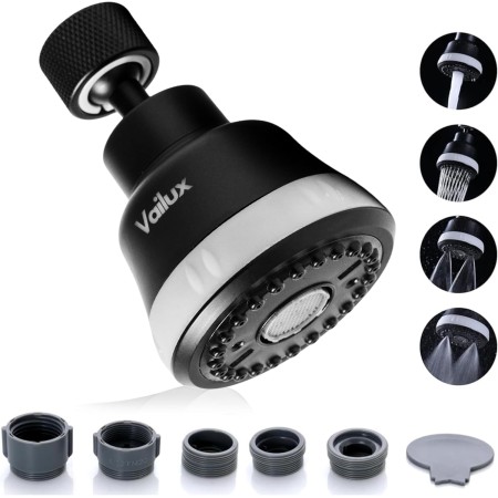 Vailux® Aireador Grifo Cocina 4 Modos Ajustable Plata - Adaptador Grifo Cocina Con Giro 360° Universal - Aireador Grifo Anti