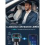 Mohard Transmisor FM Bluetooth Coche, Manos Libres Adaptador Bluetooth Radio Coche, Inalámbrico Reproductor MP3 Mechero Coche,