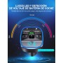 Mohard Transmisor FM Bluetooth Coche, Manos Libres Adaptador Bluetooth Radio Coche, Inalámbrico Reproductor MP3 Mechero Coche,