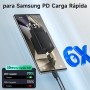 Cargador 45W para Samang S25 Ultra, Cargador Rápido USB C con 2M 100W Cable Trenzado Compatible con Samsang Galaxy