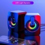 Altavoz estéreo con micrófono para ordenador, dispositivo con entrada 