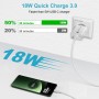 Cargador USB Carga Rapida para Xiaomi Redmi 12/Note 12/11/10/9/8,11T/Mi12/Mi11/Mi10/Mi9/Redmi Pro5G/Poco X3 Pro NFC, Samsung