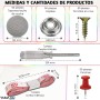 Chinchetas Techo Coche Gris 50Pcs - Techo Coche Despegado + Destornillador + Cinta Métrica - Kit Reparacion Techo Coche