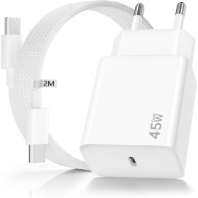 45W Cargador para Samsung Carga Rapida, 45W Cargador USB C Carga Rapida con 2M Cable USB C, Tipo C Carga Rapida para Samsung