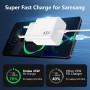 45W Cargador para Samsung Carga Rapida, 45W Cargador USB C Carga Rapida con 2M Cable USB C, Tipo C Carga Rapida para Samsung