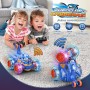 Dislocati Coche Teledirigido, 2.4GHz 4WD LED Coche RC Monster Truck, Juguetes & Regalos para Niños (Azul)