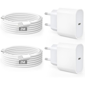 Cargador para iPhone 16 15 Carga Rapida 20W Cargador USB C Carga Rapida, 2Pack Tipo C Cargadores con 2M Cable USB C, Charger