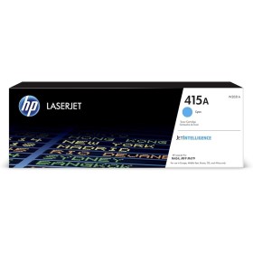 HP 415A W2031A, Cian, Cartucho Tóner Original, de 2.100 páginas, para impresoras HP Color LaserJet Pro M454dw, M454dn, MFP