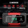 YDBAO Cargador Baterias Coche 12V 10A Cargador de baterías de Coche Inteligente con función de reparación Pantalla LCD y