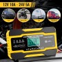 YDBAO Cargador Baterias Coche 12V 10A Cargador de baterías de Coche Inteligente con función de reparación Pantalla LCD y