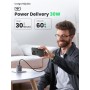 UGREEN Nexode 30W Cargador USB C GAN con Cable Type C Silicona de 1M para Google Pixel 7 Pro 6A, dji Mini 3, Carga Rapida