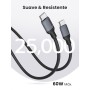 UGREEN Nexode 30W Cargador USB C GAN con Cable Type C Silicona de 1M para Google Pixel 7 Pro 6A, dji Mini 3, Carga Rapida