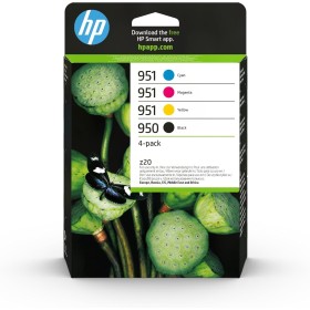 HP 950-951 6ZC65AE, Negro, Cian, Magenta y Amarillo, Cartuchos de Tinta Originales, Pack de 4, para impresoras HP Officejet Pro