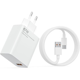 67W Xiaomi cargador rápido Turbo Carga Adaptador de Cargador con cable USB C de 2m para Xiaomi 13T 13 12S Ultra 12 Lite 12X 11T