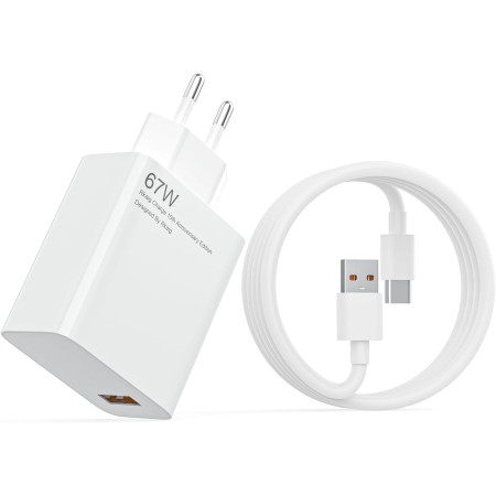 67W Xiaomi cargador rápido Turbo Carga Adaptador de Cargador con cable USB C de 2m para Xiaomi 13T 13 12S Ultra 12 Lite 12X 11T