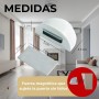 Tope puerta magnético adhesivo sin taladro (4 unidades, blanco) – Topes para puertas de suelo con imán fuerte – Acero inoxidable