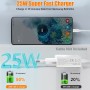 Cargador USB C 25W para Samsung Galaxy A55 5G/A15 A56 A54 A25 A26 A36 A34 A14 A53 A16 A23 A33/S24 Plus/S25 Ultra/S22 S23