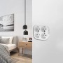 Base Schuko de Superficie con 2 Toma, Enchufe Doble para Montaje en Pared, Toma de Corriente para Interior, 10AX,16A,250V, Ideal