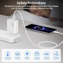 45W Cargador USB y Cable USB C para XiaoMi Redmi Note 14 Pro 5G Poco X7 M7, Turbo Carga Rápida Adaptador Cargador y Tipo C Cable
