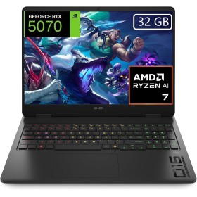 HP OMEN 16-ap0000ns - Ordenador portátil Gaming 16" 2.5K AMD Ryzen AI 7 350, 32GB RAM, 1TB SSD, NVIDIA RTX 5070, FreeDos - Negro