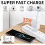 33W Cargador Rapido para Xiaomi con Cable USB Tipo C de 2M, Cargador de Pared de Carga Rápida Compatible con Xiaomi Redmi 14,