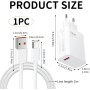 33W Cargador Rapido para Xiaomi con Cable USB Tipo C de 2M, Cargador de Pared de Carga Rápida Compatible con Xiaomi Redmi 14,