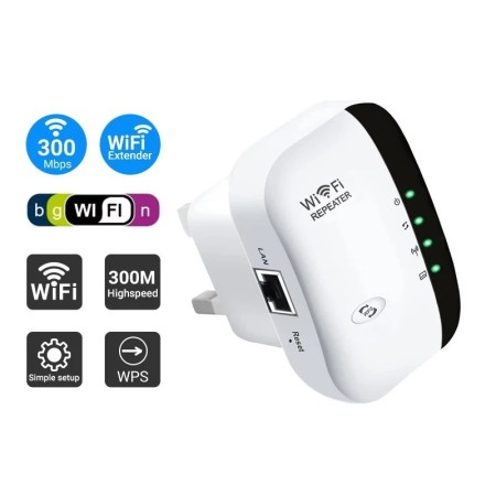 Enrutador Wps portátil, repetidor WiFi inalámbrico de 300Mbps, enrutad
