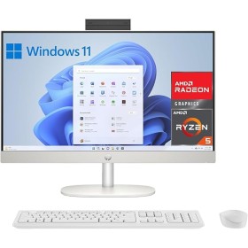 HP All-in-One 27-cr0007ss - Ordenador de sobremesa 27" Full HD con cámara, Teclado y ratón inalámbricos (AMD Ryzen 5 7520U, 16GB