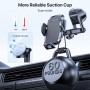 Miracase Soporte Movil Coche [Potente Ventosa], Doble Soporte Metálico para Parabrisas/Salpicadero/Ventilación de Aire, Soporte
