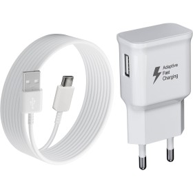 Cargador Tipo C para Samsung Carga Rapida, Enchufe USB con Cable USB C 2m Compatible con Samsung Galaxy S21 S20 S10 S9 S8 A05S
